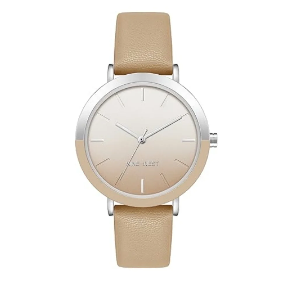 Women's New Strap Watch Tan /Silver - Picture 6 of 6